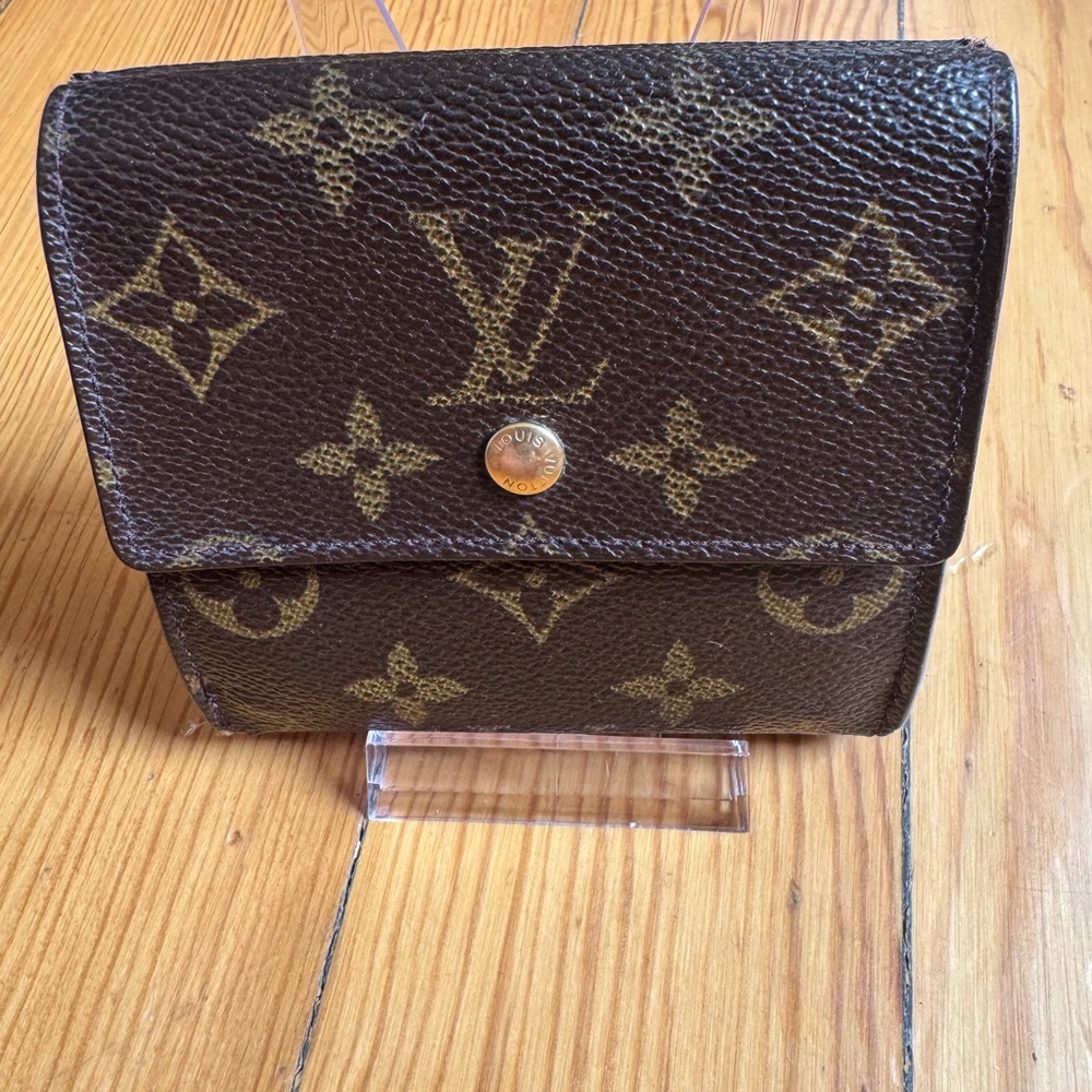 Authentic Louis Vuitton Elise Wallet-Preloved-money slot liner removed-painted